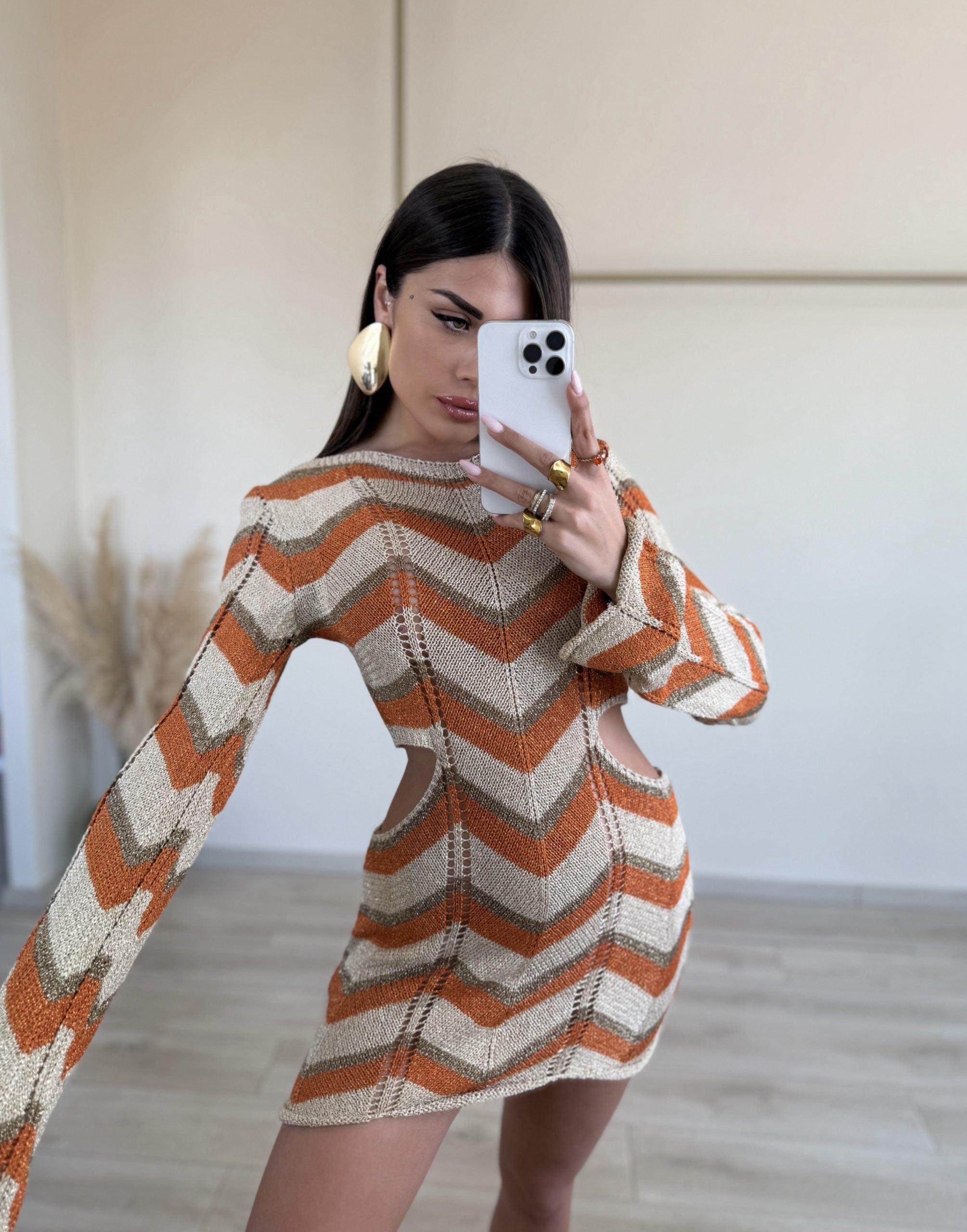Nagy Dress - Πορτοκαλί-thumbmail-4