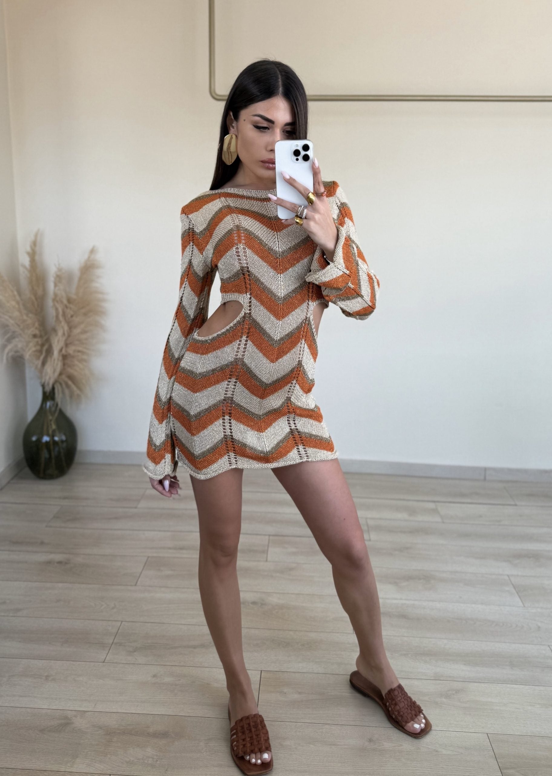 Nagy Dress - Πορτοκαλί-thumbmail-2