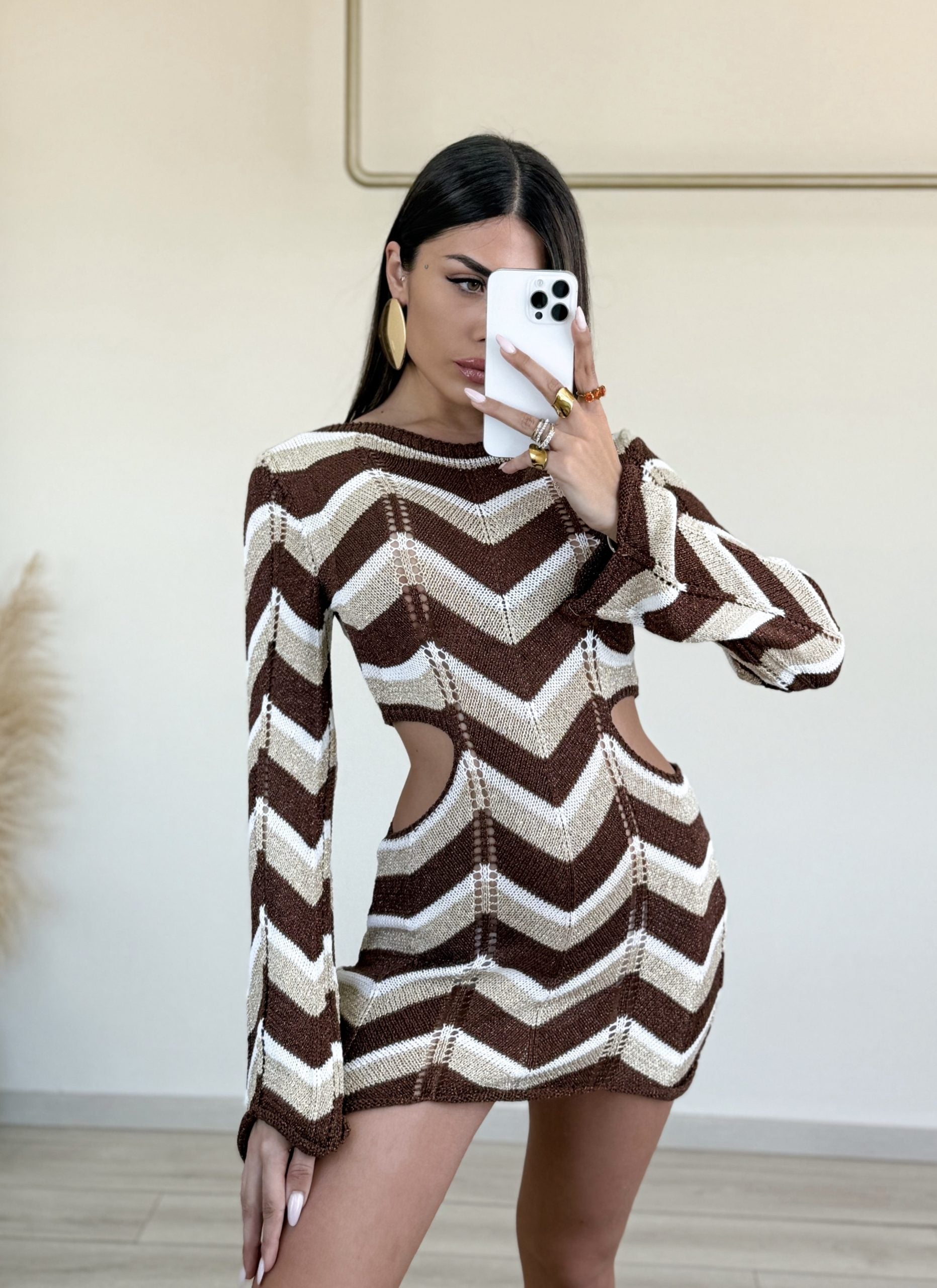 Nagy Dress - Καφέ-thumbmail-1