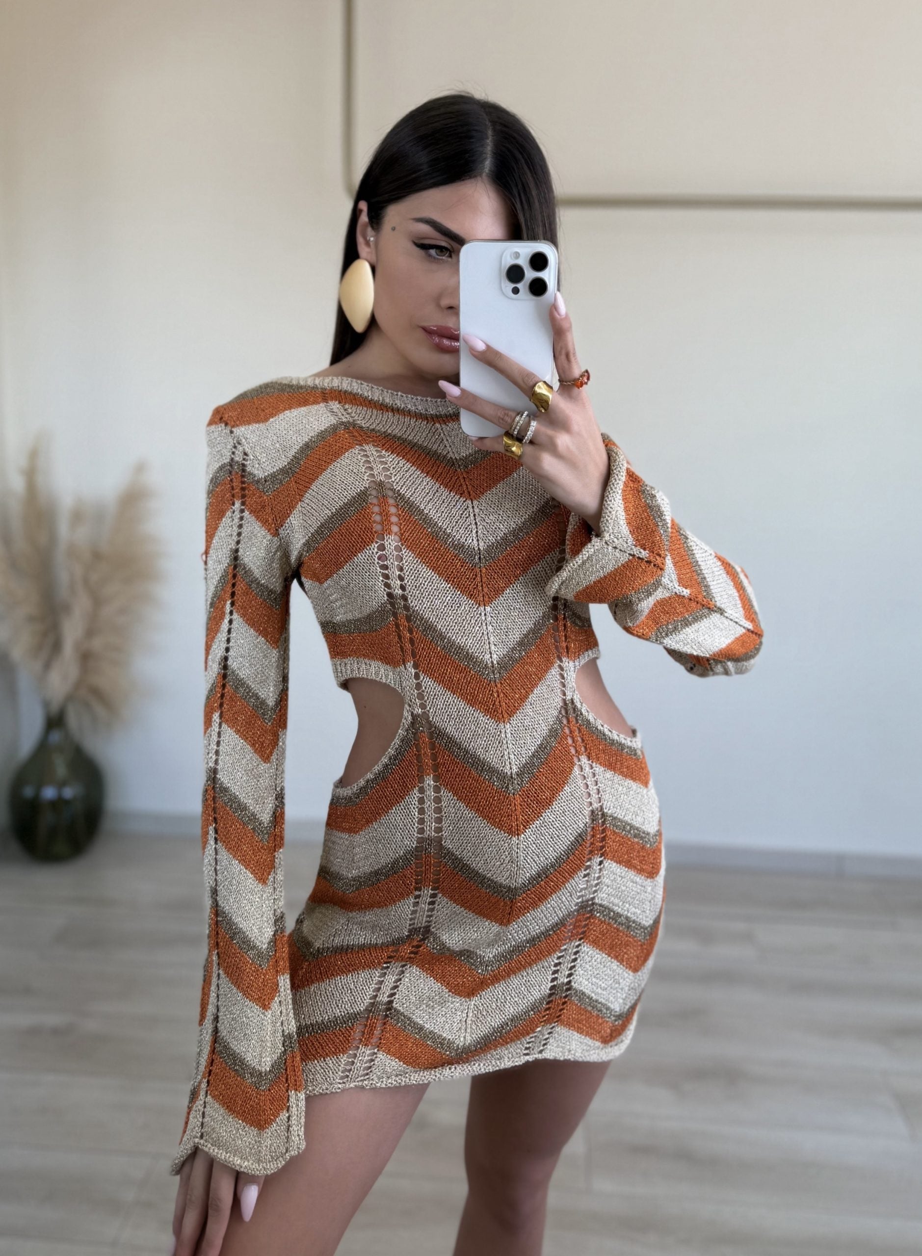 Nagy Dress - Πορτοκαλί-thumbmail-3