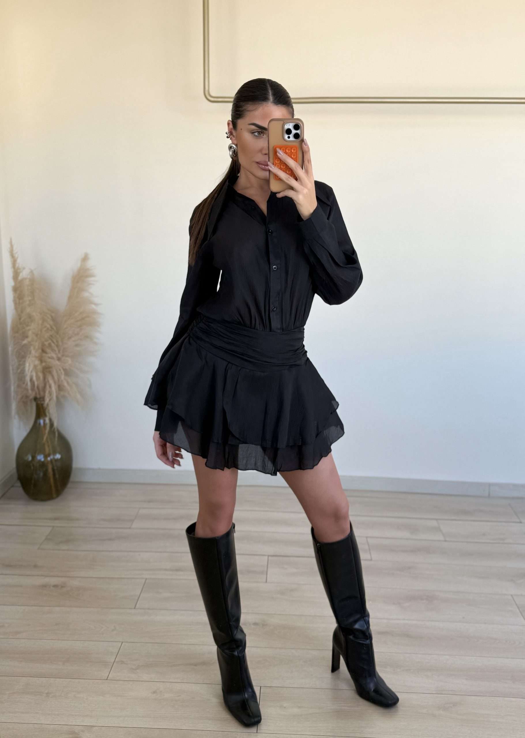 Lucy Dress - Μαύρο-thumbmail-3