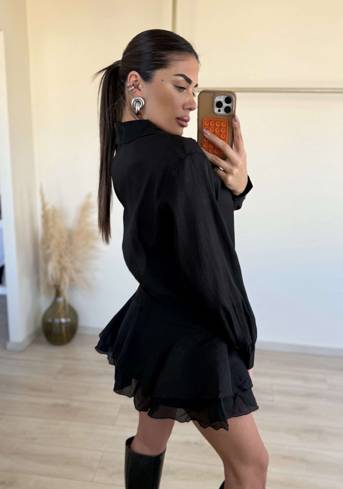 Lucy Dress - Μαύρο-thumbmail-4