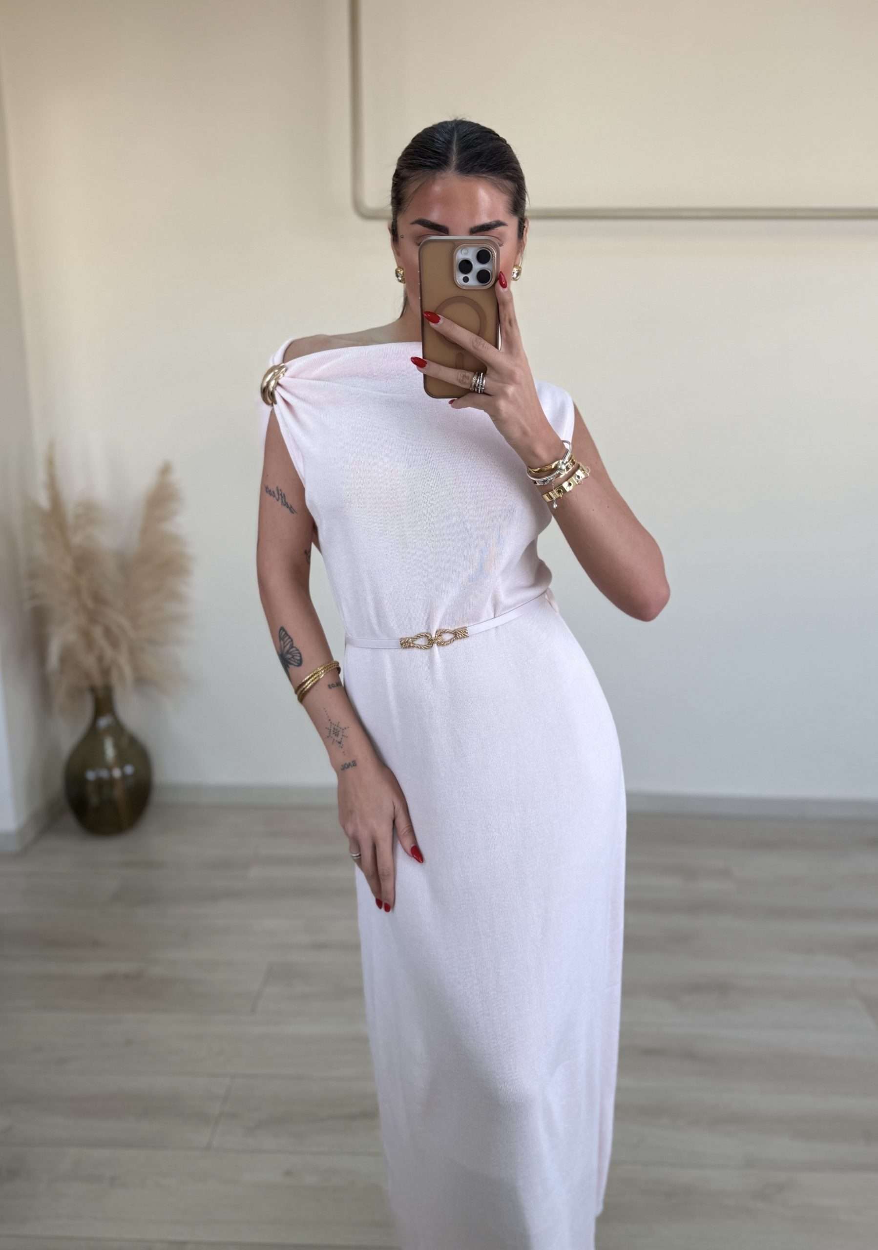 Nina Dress - Ροζ Παλ-thumbmail-3