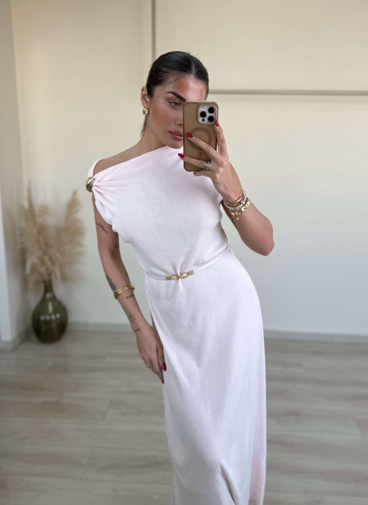 Nina Dress - Ροζ Παλ-thumbmail-2