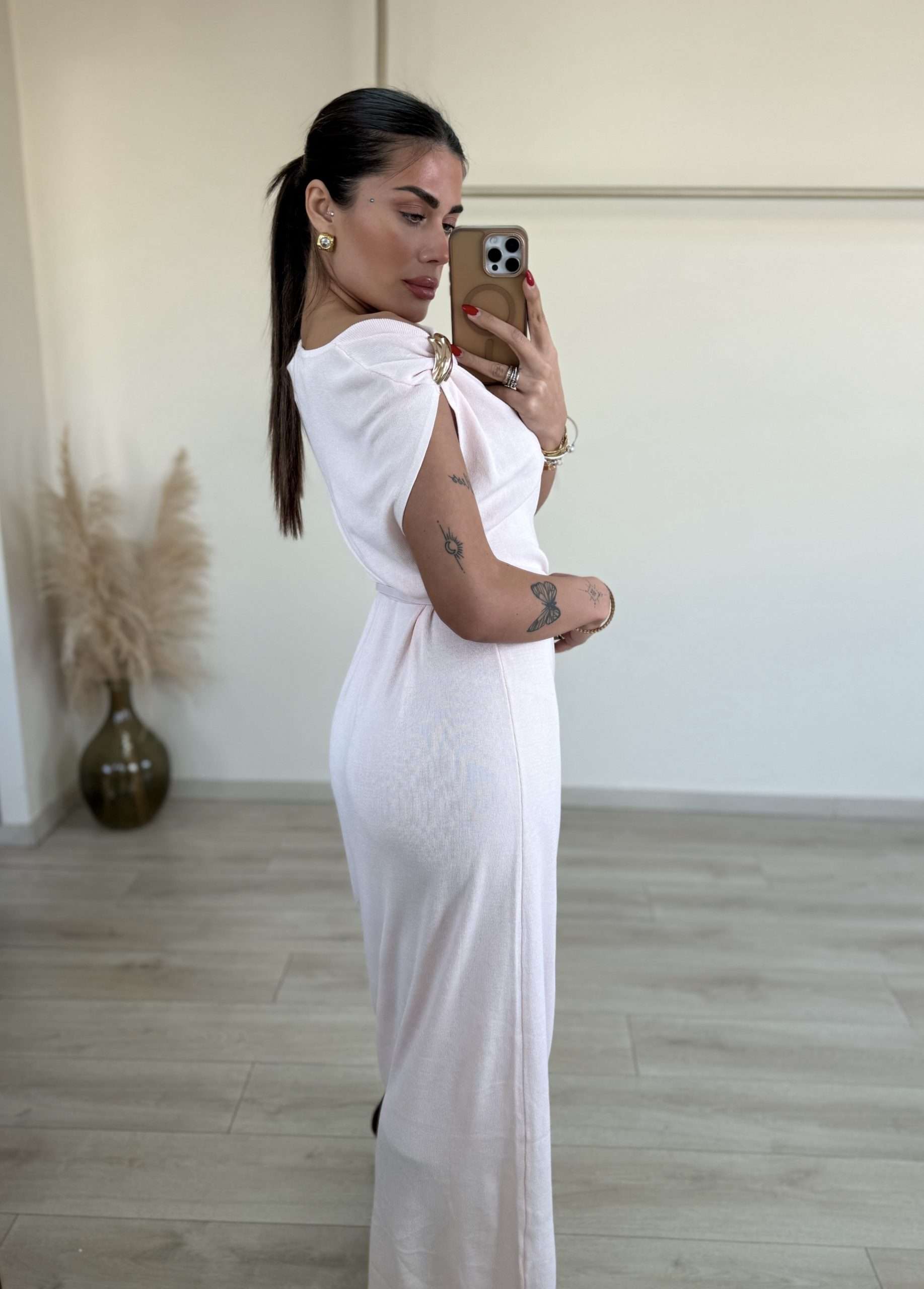 Nina Dress - Ροζ Παλ-thumbmail-4