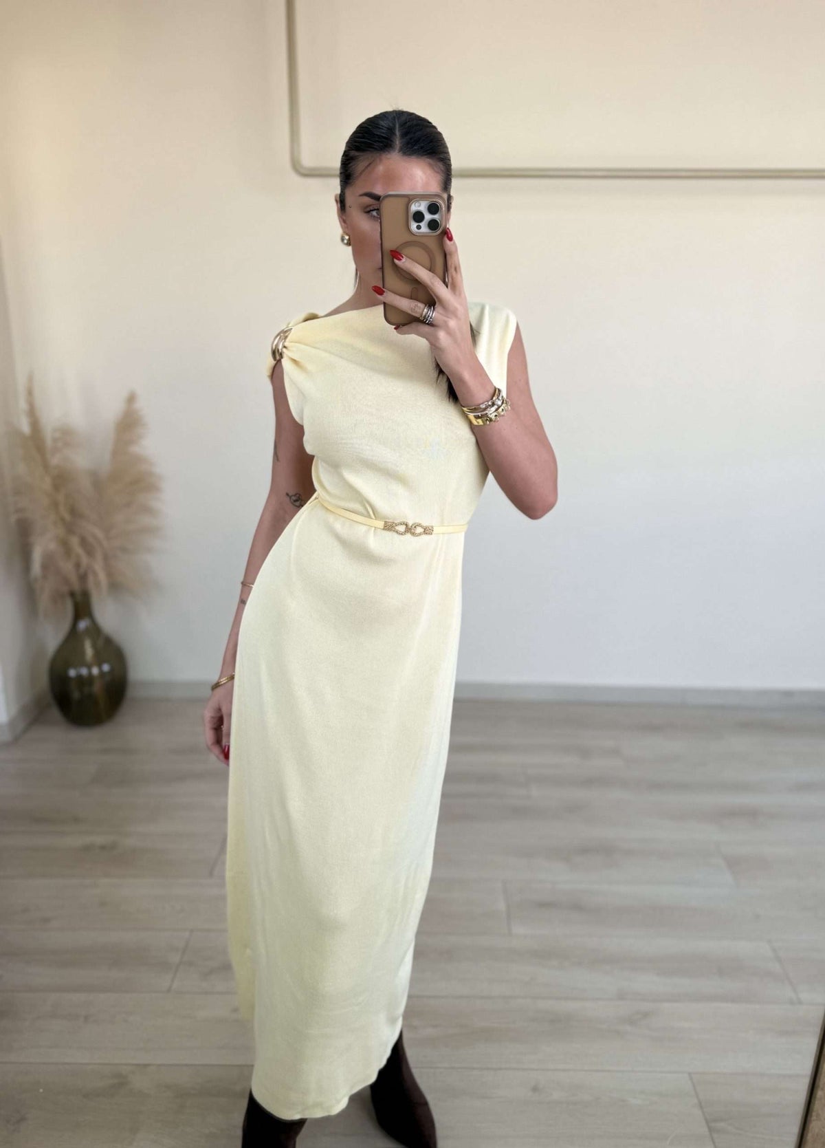 Nina Dress - Καναρινί