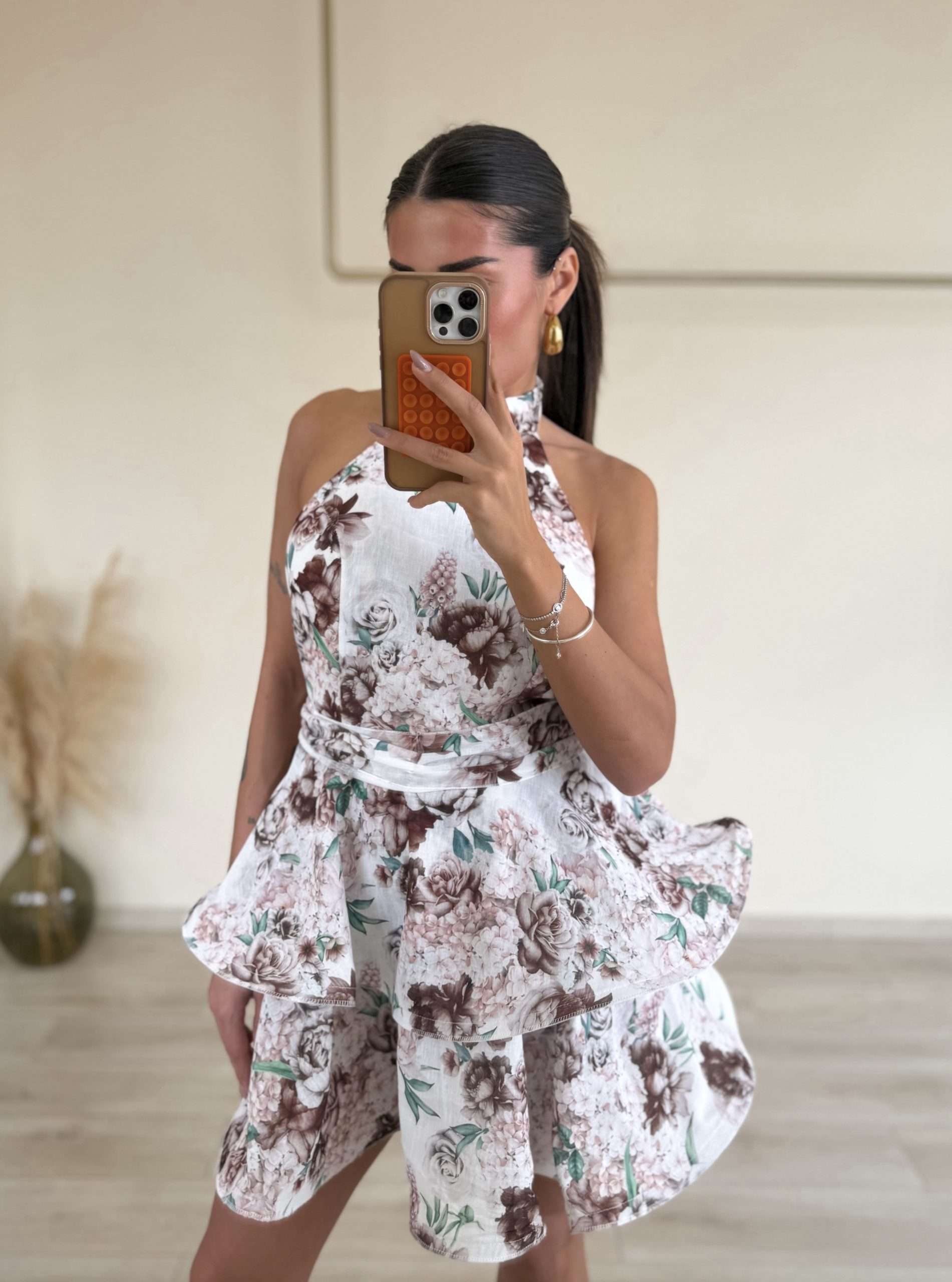 Arina Dress - Καφέ