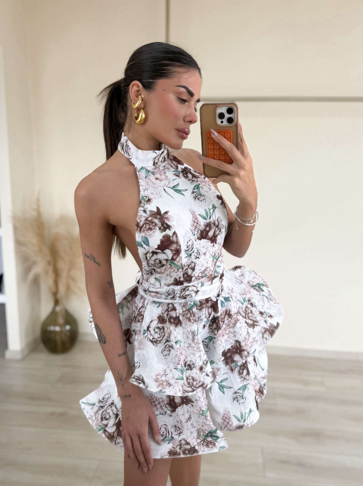Arina Dress - Καφέ