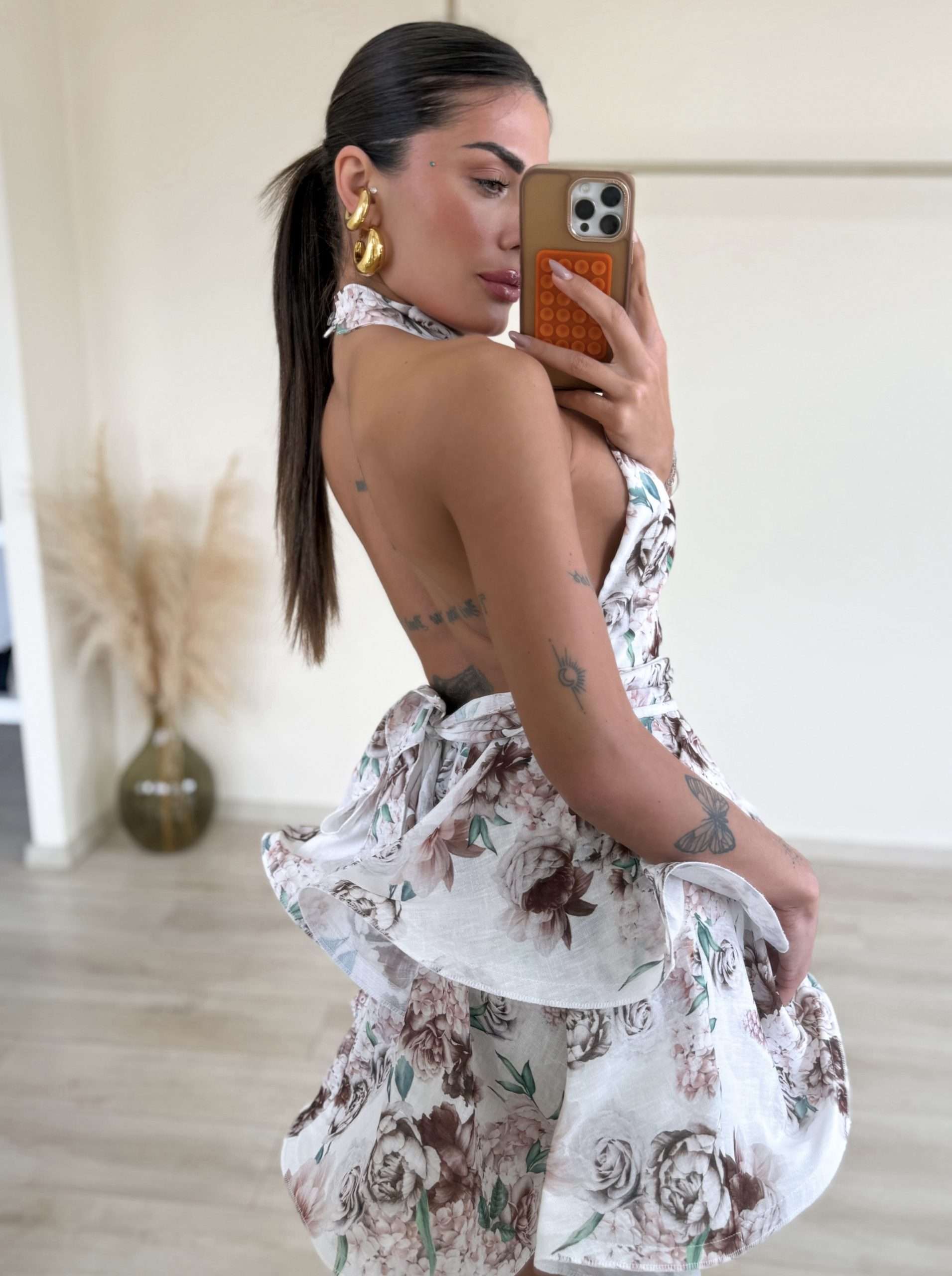 Arina Dress - Καφέ